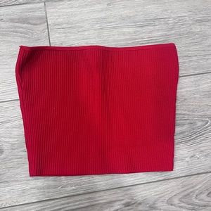 Aritzia babaton sculpt knit cropped tube top